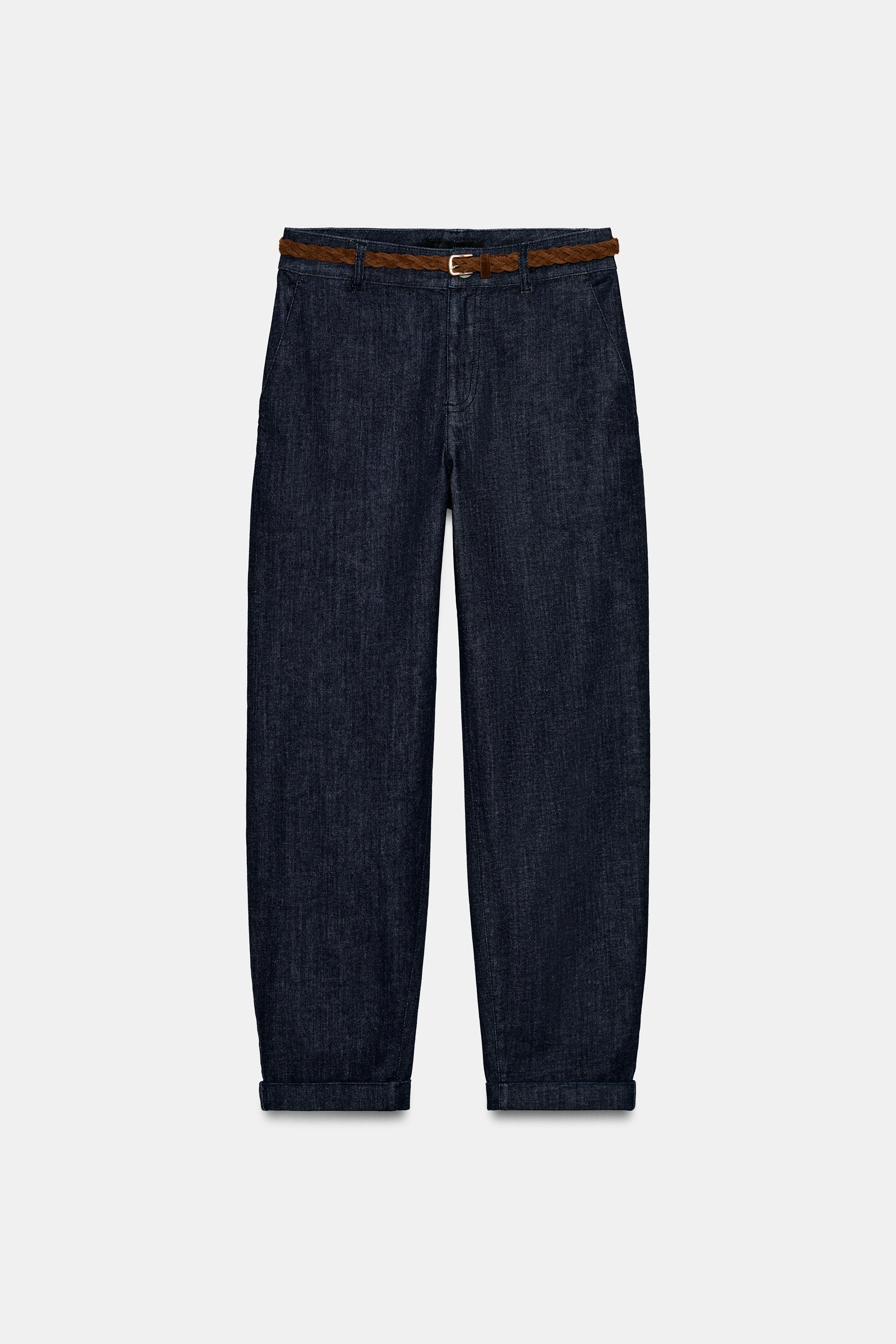 BRAIDED BELT CHINO PANTS