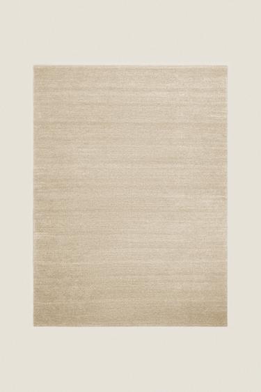 Zara WOOL AND COTTON AREA RUG - Beige - Image 0