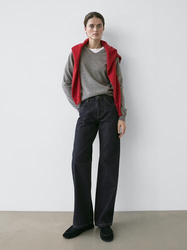 Zara Mid-rise wide-leg jeans - Blue - Image 0