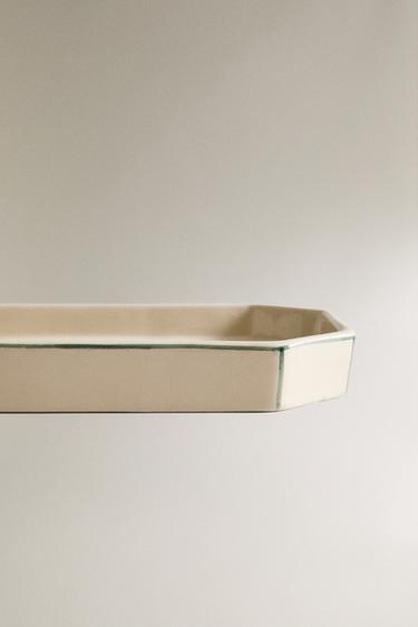 PLATEAU DE BAIN OCTOGONAL - Vert / Écru de Zara - Image 3