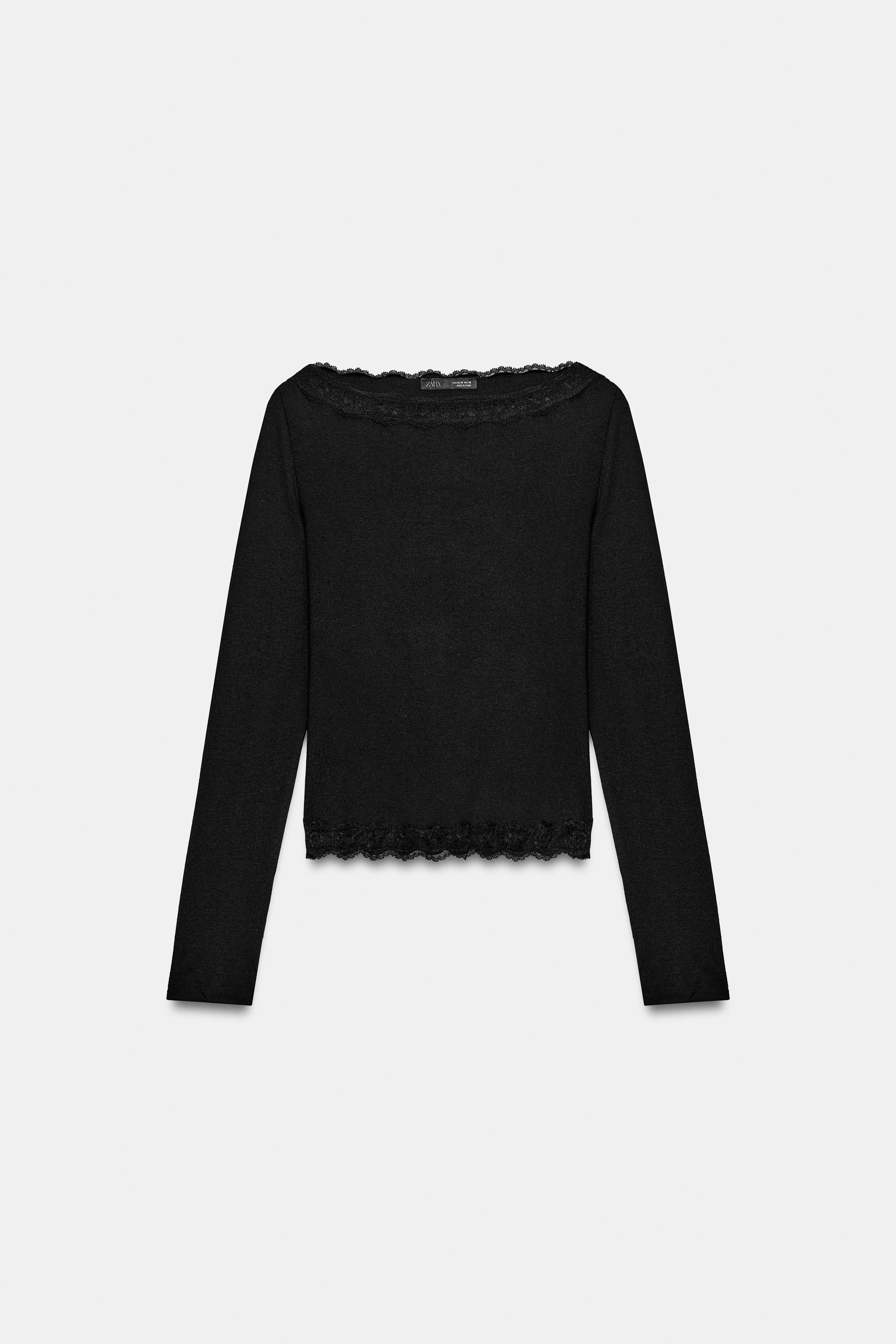 LACE BOATNECK TOP