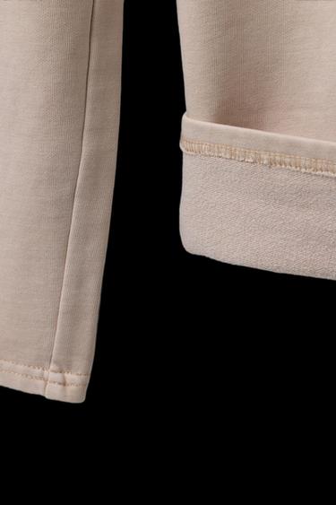 Zara WASHED EFFECT WIDE LEG PANTS - Dusty pink