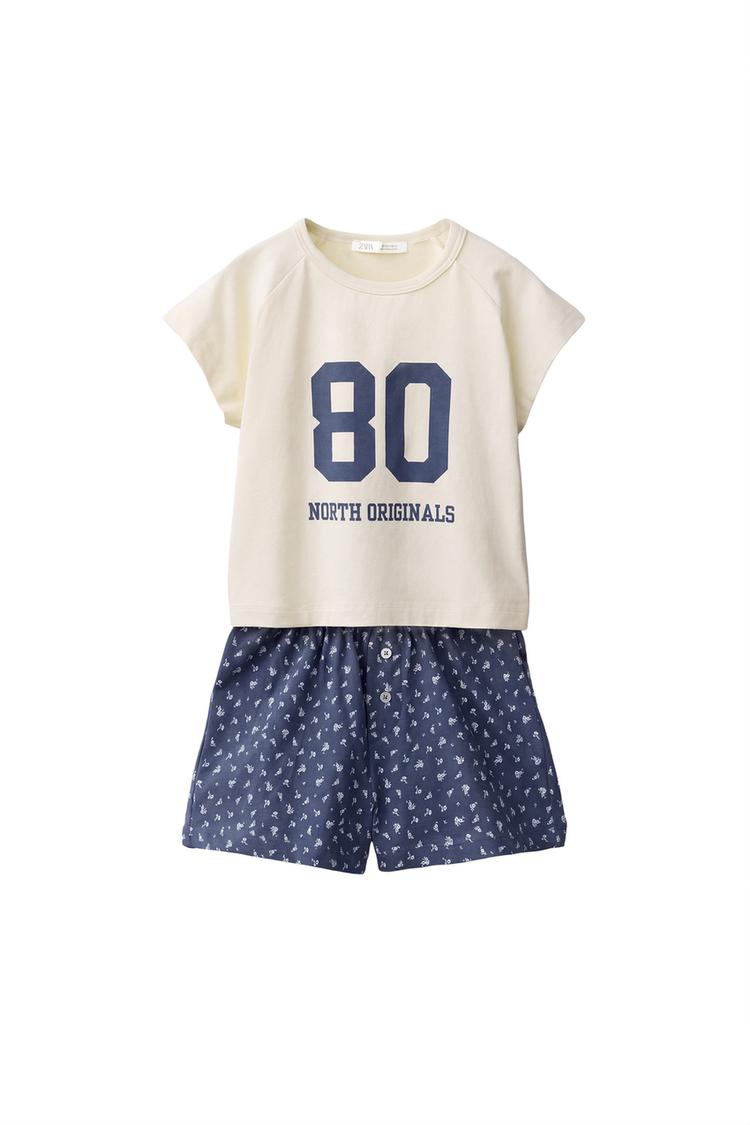 6-14 AÑOS/ PIJAMA VARSITY FLORECITAS