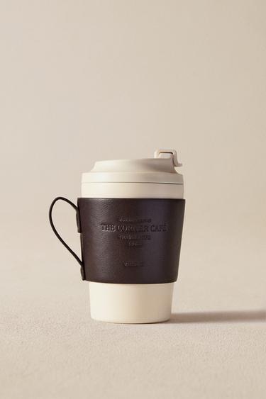 LIDDED MUG WITH BAND - Brown by Zara