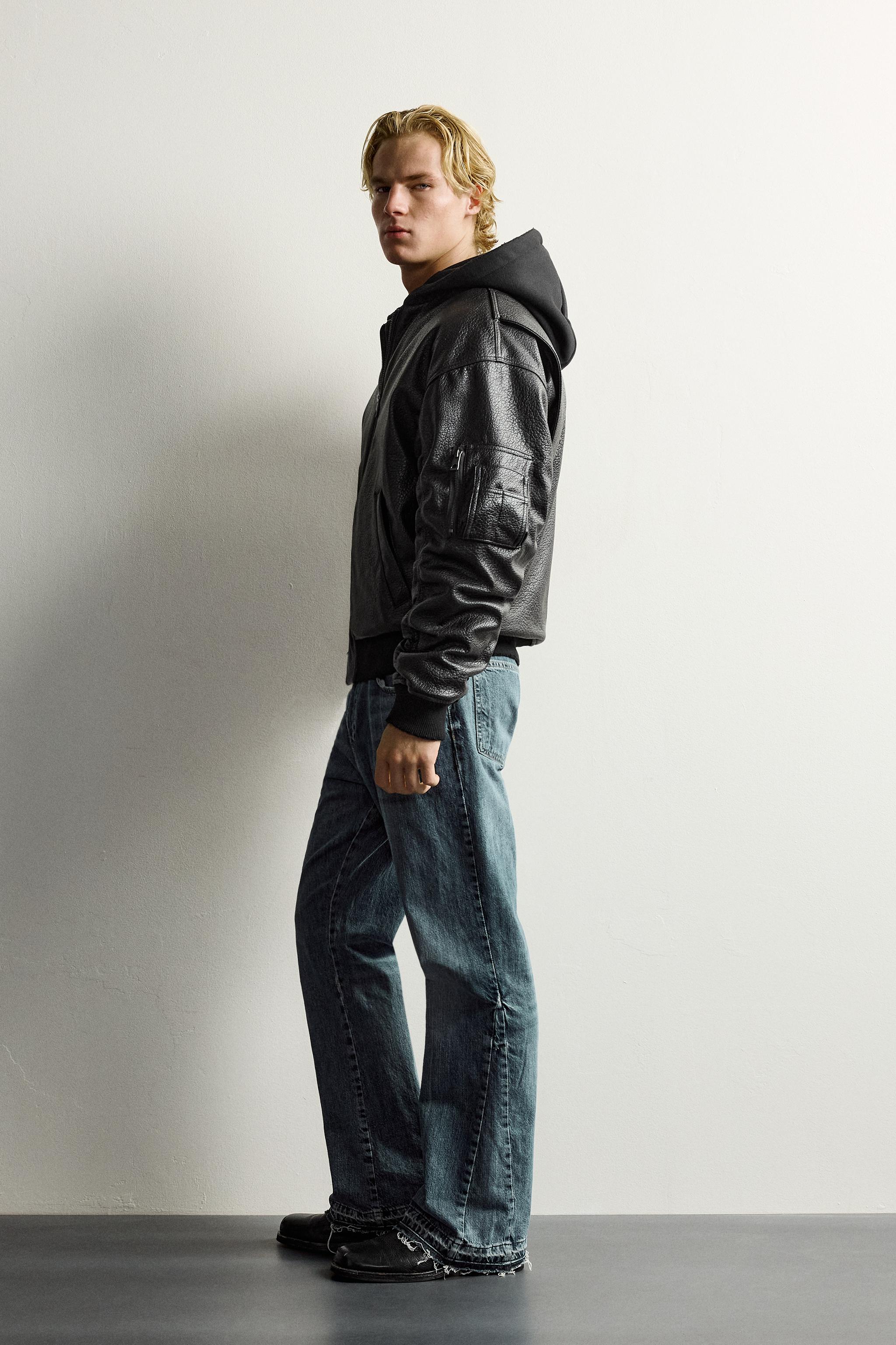 BLOUSON BOMBER MATIÈRE SYNTHÉTIQUE CAPUCHE COMBINÉE