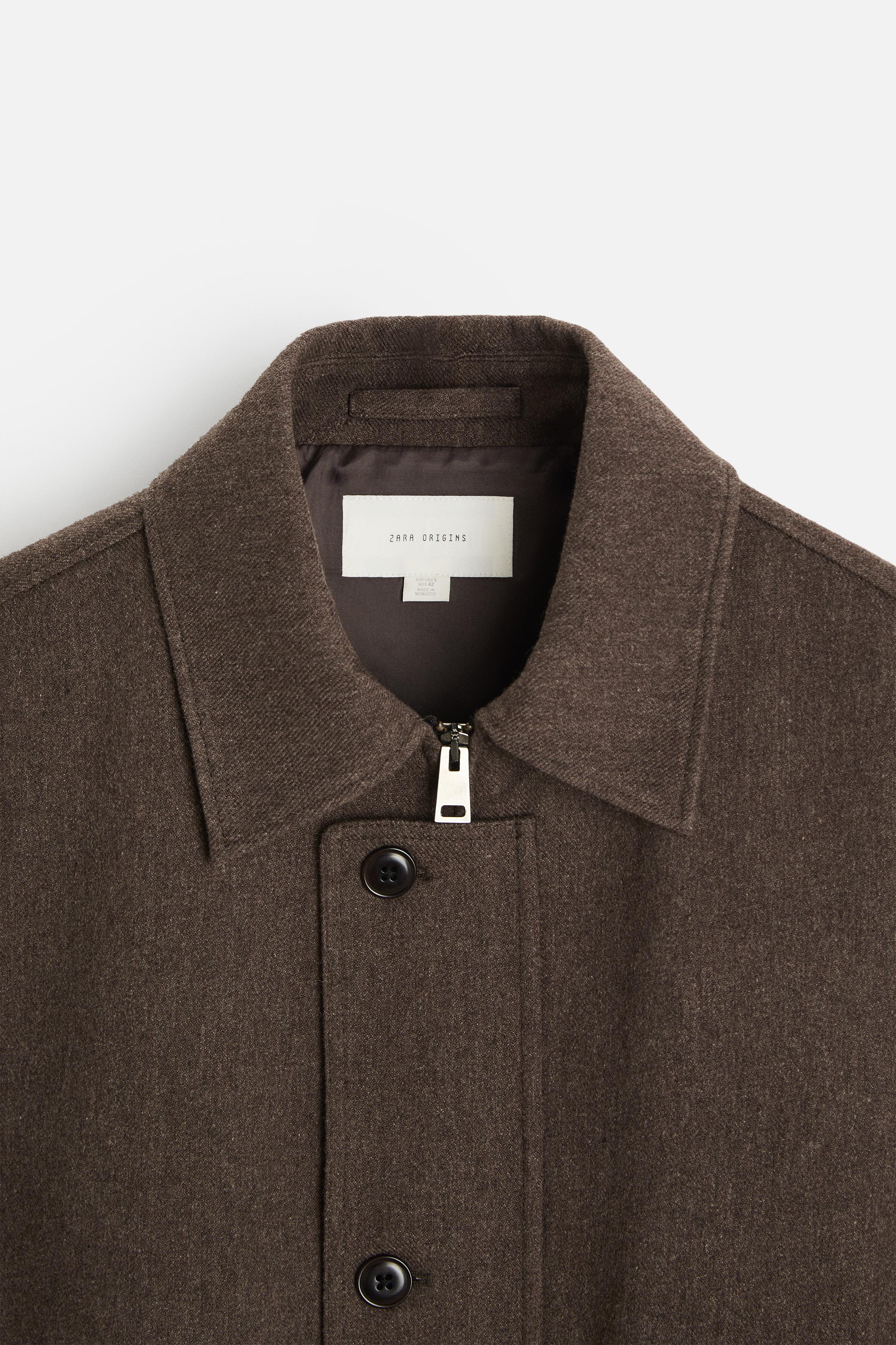 HOT Zara Wool Blend Coat Zara Textured Wool Blend Coat