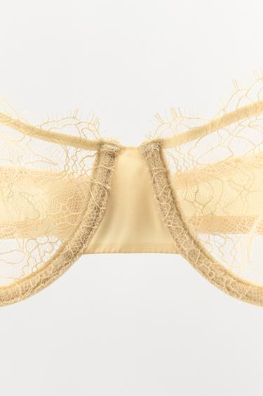 UNDERWIRED LACE BRA - Yellow by Zara - Image 4