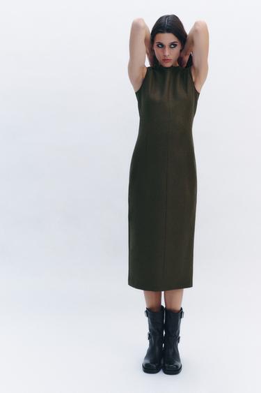ШЕРСТЯНОЕ ПЛАТЬЕ ZW COLLECTION — ХАКИ от Zara — изображение 0