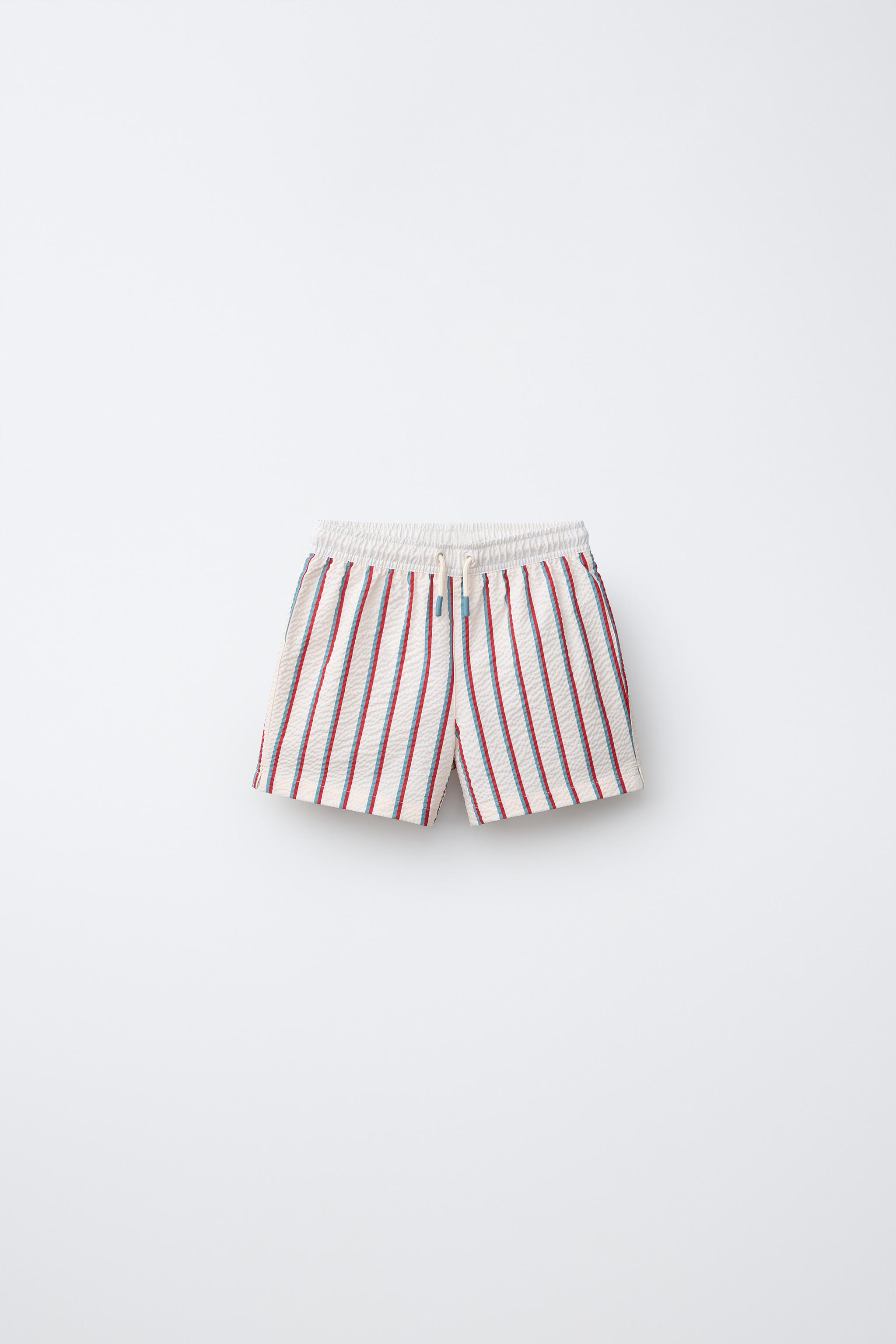SHORT DE BAIN TEXTURÉ À RAYURES (2-6 ANS)