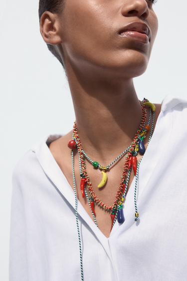 PACK 2 COLLARES CUERDA FRUTAS - Multicolor de Zara