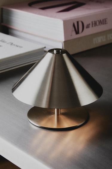 LÁMPARA MESA HIERRO INALÁMBRICA - Plata de Zara