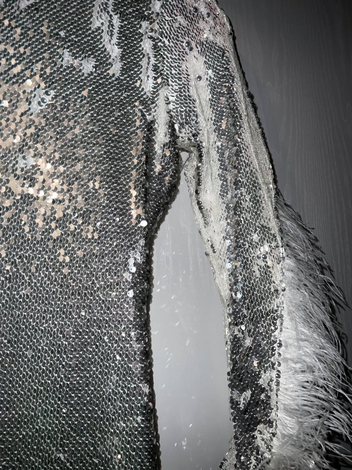 CONTRAST SEQUINNED DRESS - Image 4
