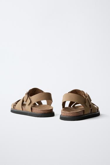 BUCKLED CAGE SANDALS - Brown by Zara - Image 4