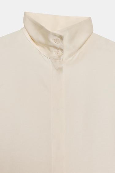 CHEMISE FLUIDE SATINÉE ZW COLLECTION - Écru de Zara - Image 7