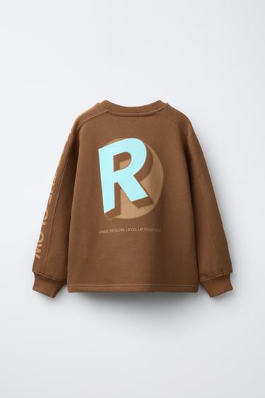 SWEAT À INSCRIPTION - Marron de Zara - Image 1
