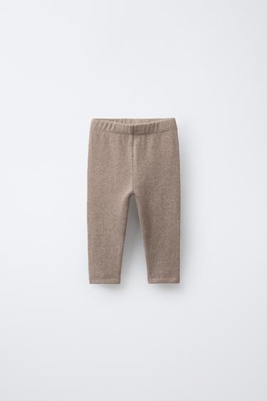 PLAIN SOFT-TOUCH LEGGINGS - camel by Zara