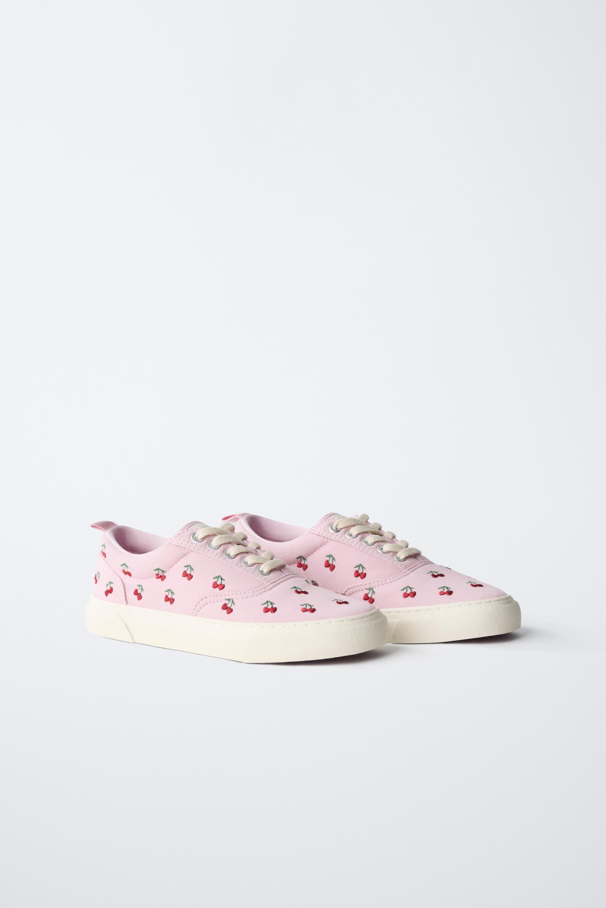 EMBROIDERED COTTON SNEAKERS