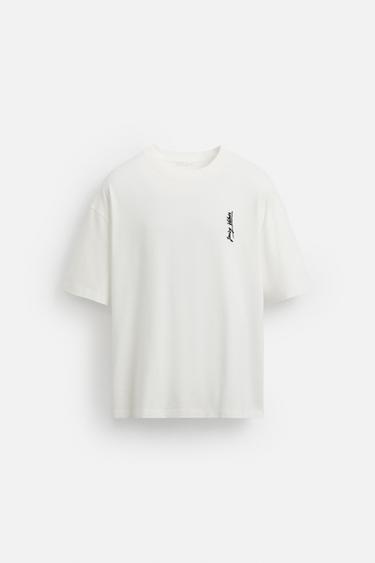 EMBROIDERED NOTES T-SHIRT - White by Zara
