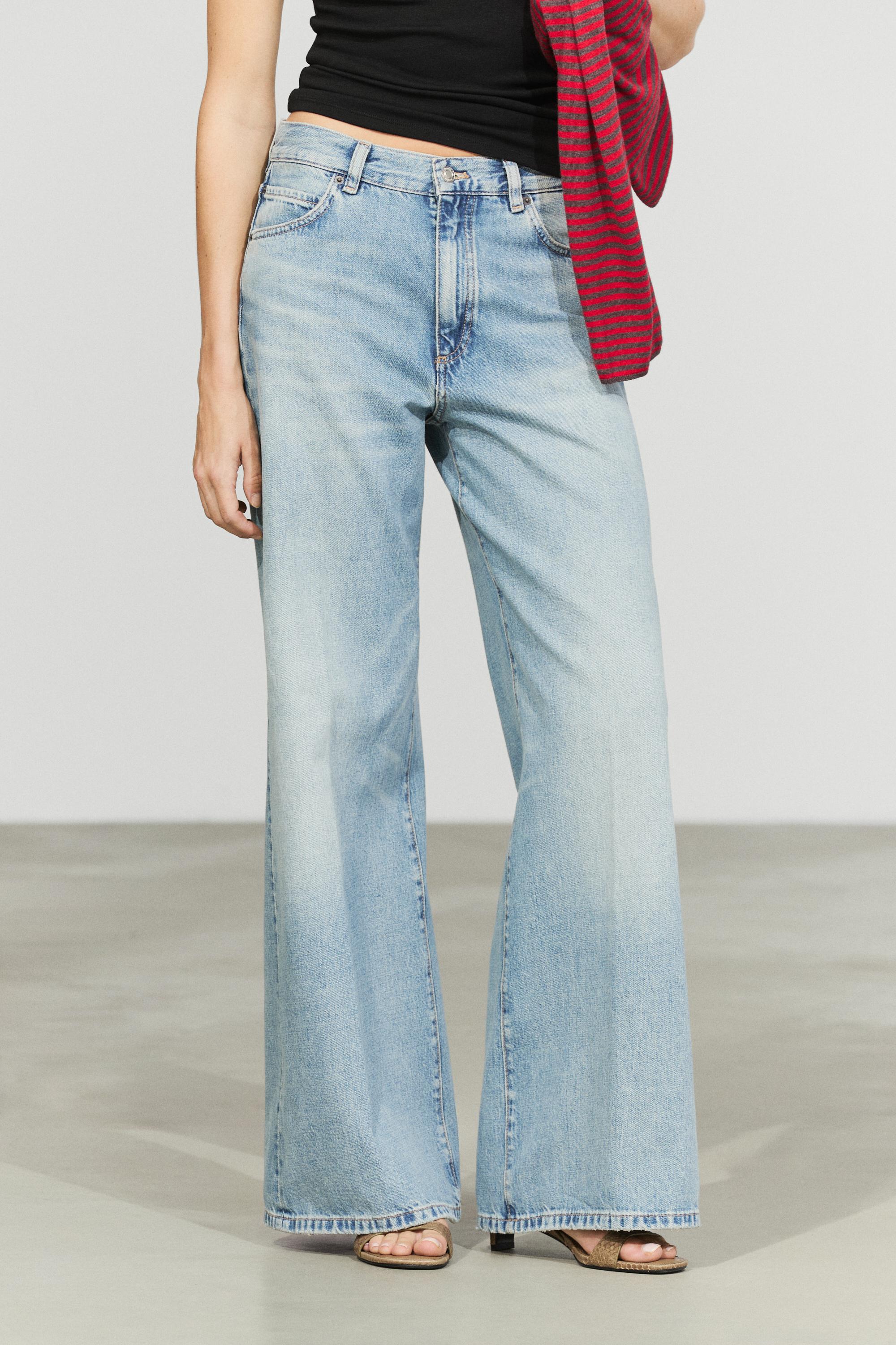High-waist palazzo jeans