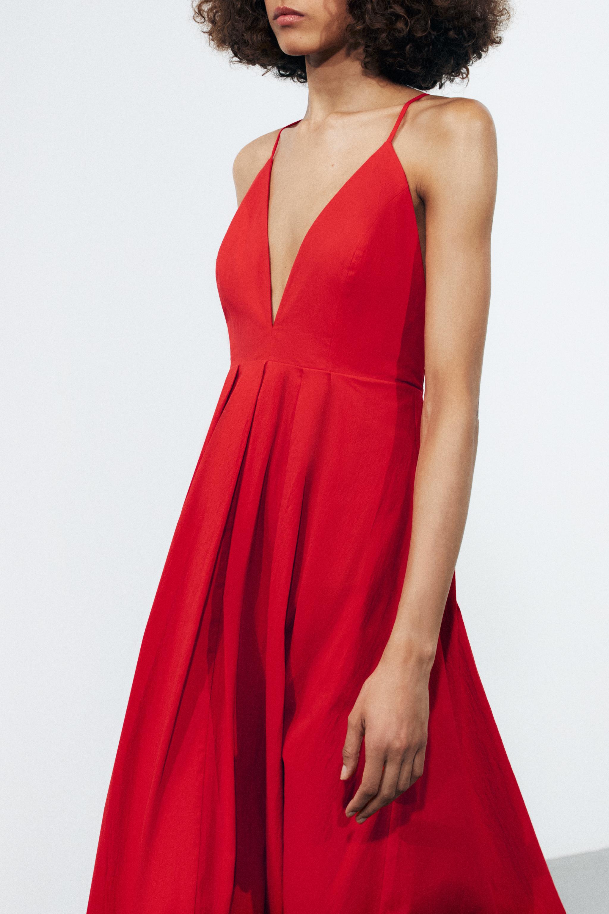 OPEN BACK DRESS ZW COLLECTION - Red | ZARA United States