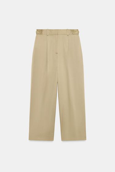 LOW-RISE TROUSERS WITH SIDE BELT LOOPS - camel by Zara - Image 3