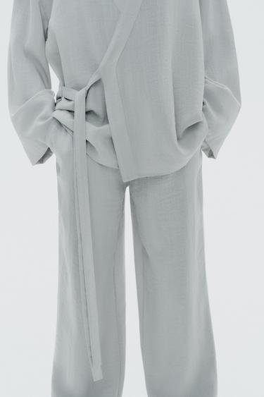 SIDE TIE KIMONO - Pearl marl by Zara - Image 2