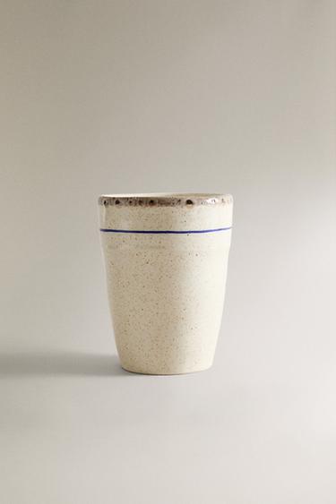 STONEWARE FISH MUG - Blue/White by Zara - Image 4