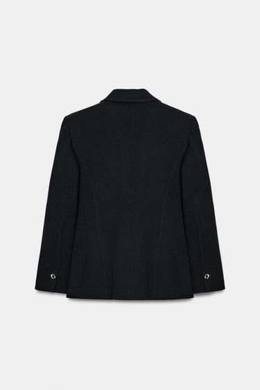BLAZER AJUSTÉ ÉPAULETTES - Noir de Zara - Image 6