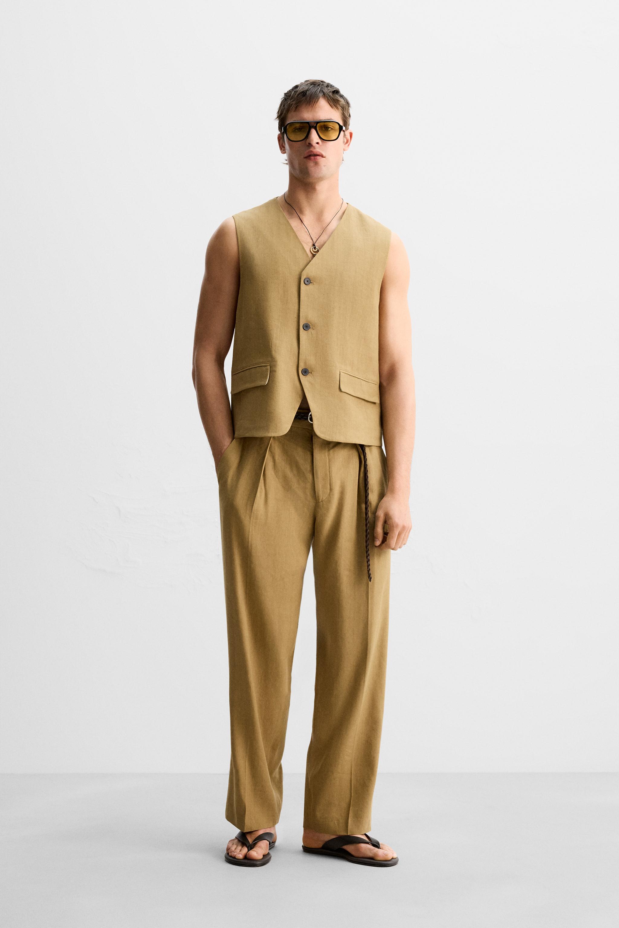 リネン100% スーツブレザー - ネイビーブルー | ZARA Japan / 日本