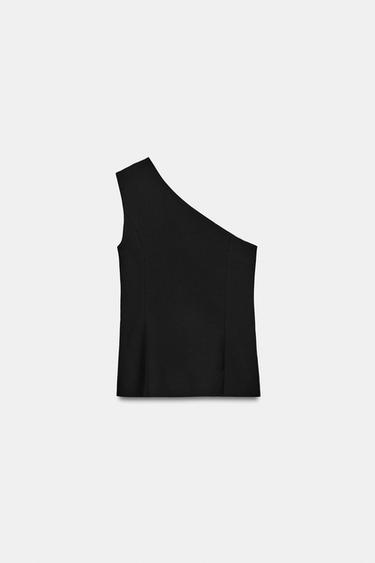 GILET ASYMÉTRIQUE À BOUTONS - Noir de Zara - Image 5