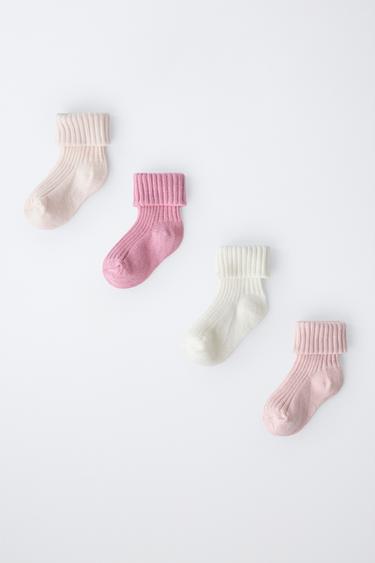 LOT DE QUATRE CHAUSSETTES COLORÉES EN BOÎTE - Rose de Zara - Image 3