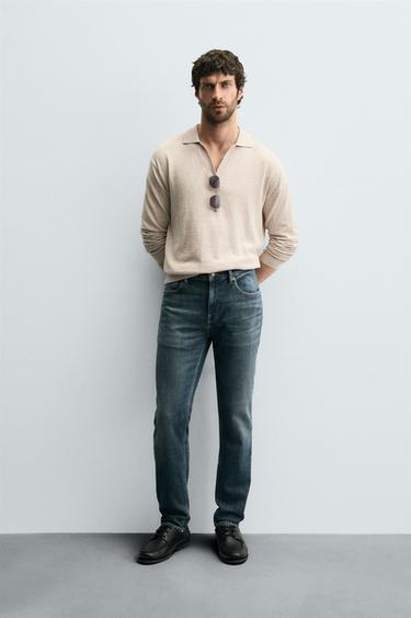 BASIC SLIM FIT JEANS - Blue by Zara