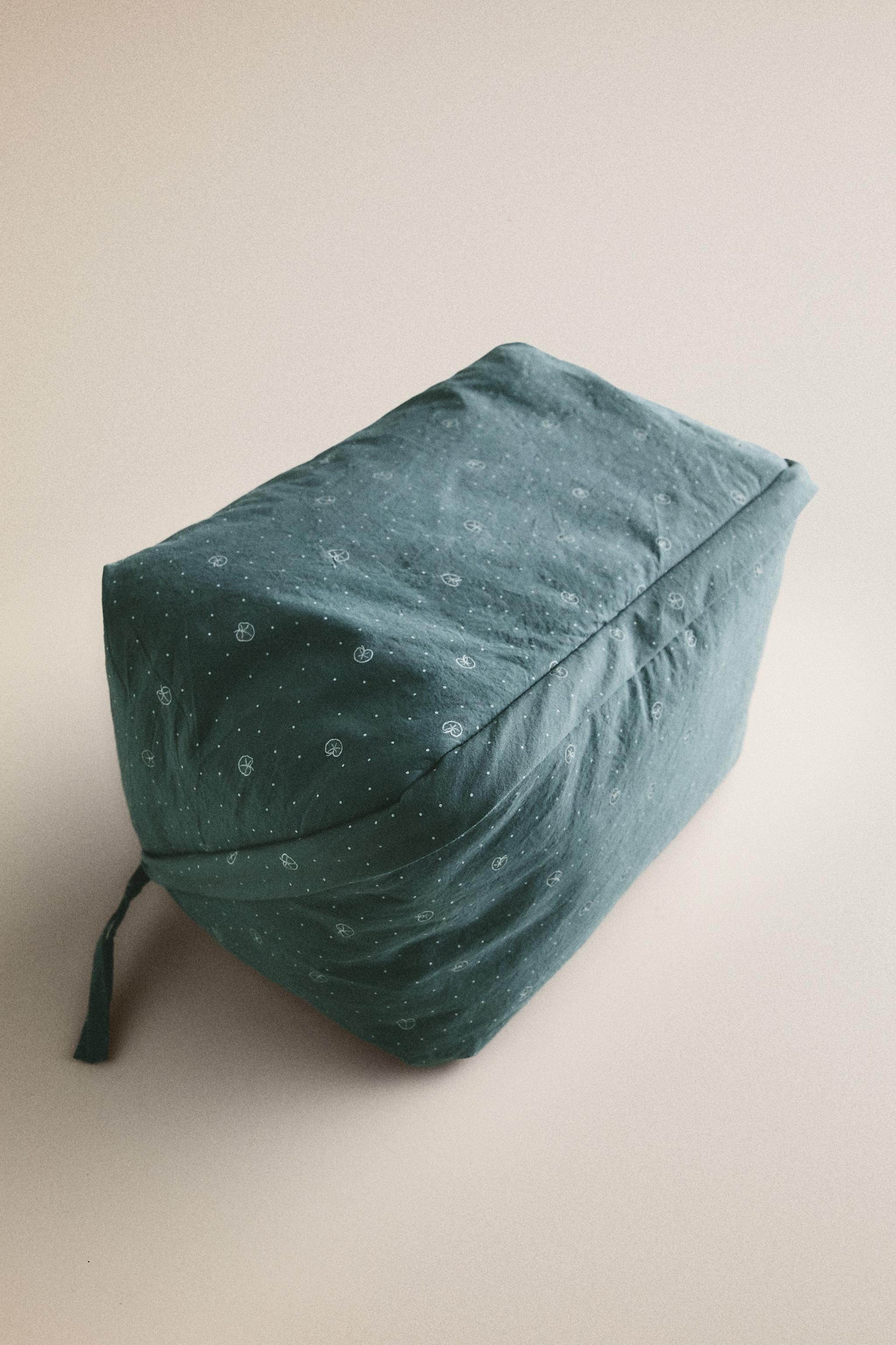 Kids COTTON LEAF MAKEUP BAG — Blue