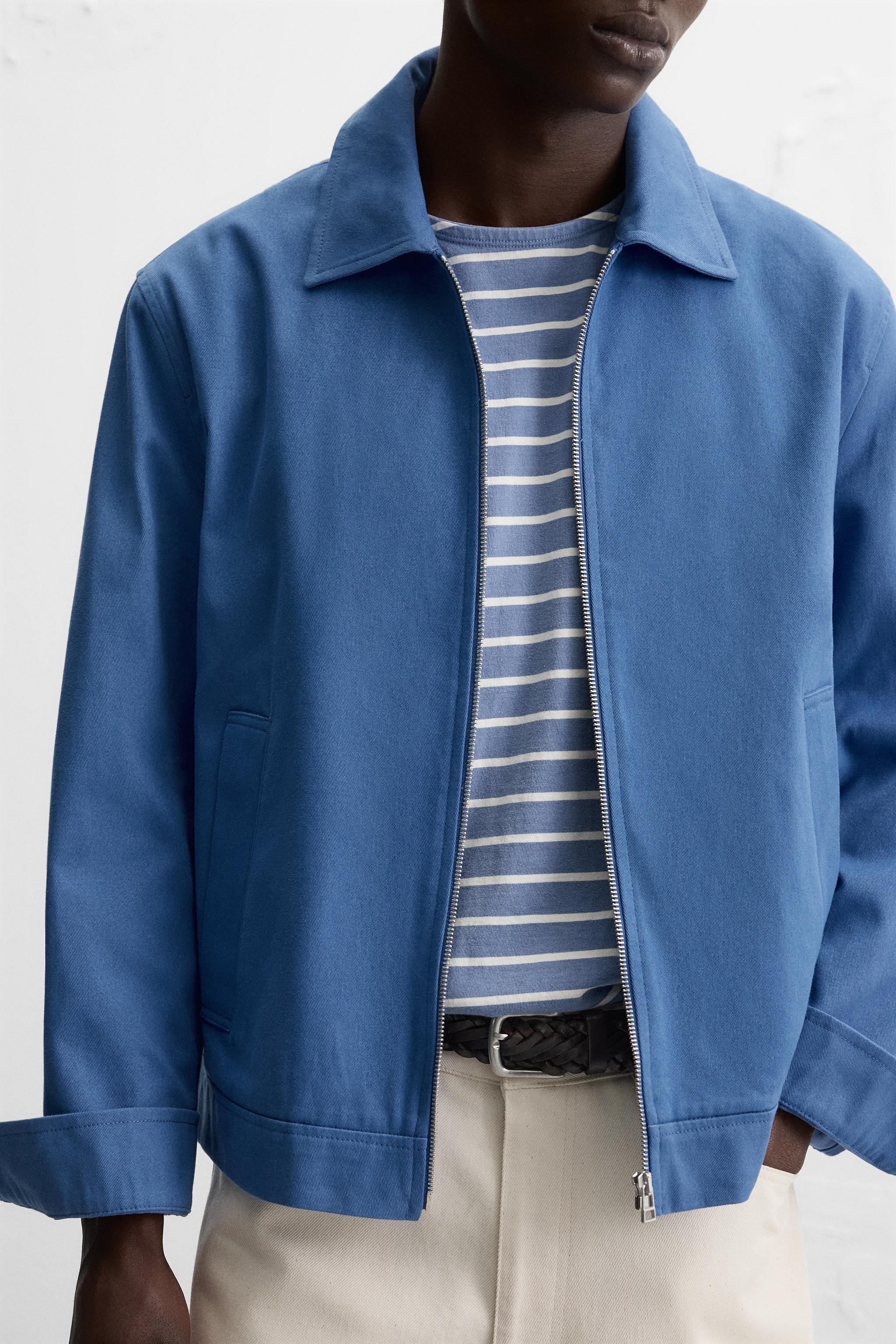安心★関税込み★ZARA★REGULAR FIT COTTON JACKET REGULAR FIT COTTON JACKET - Blue | ZARA United States