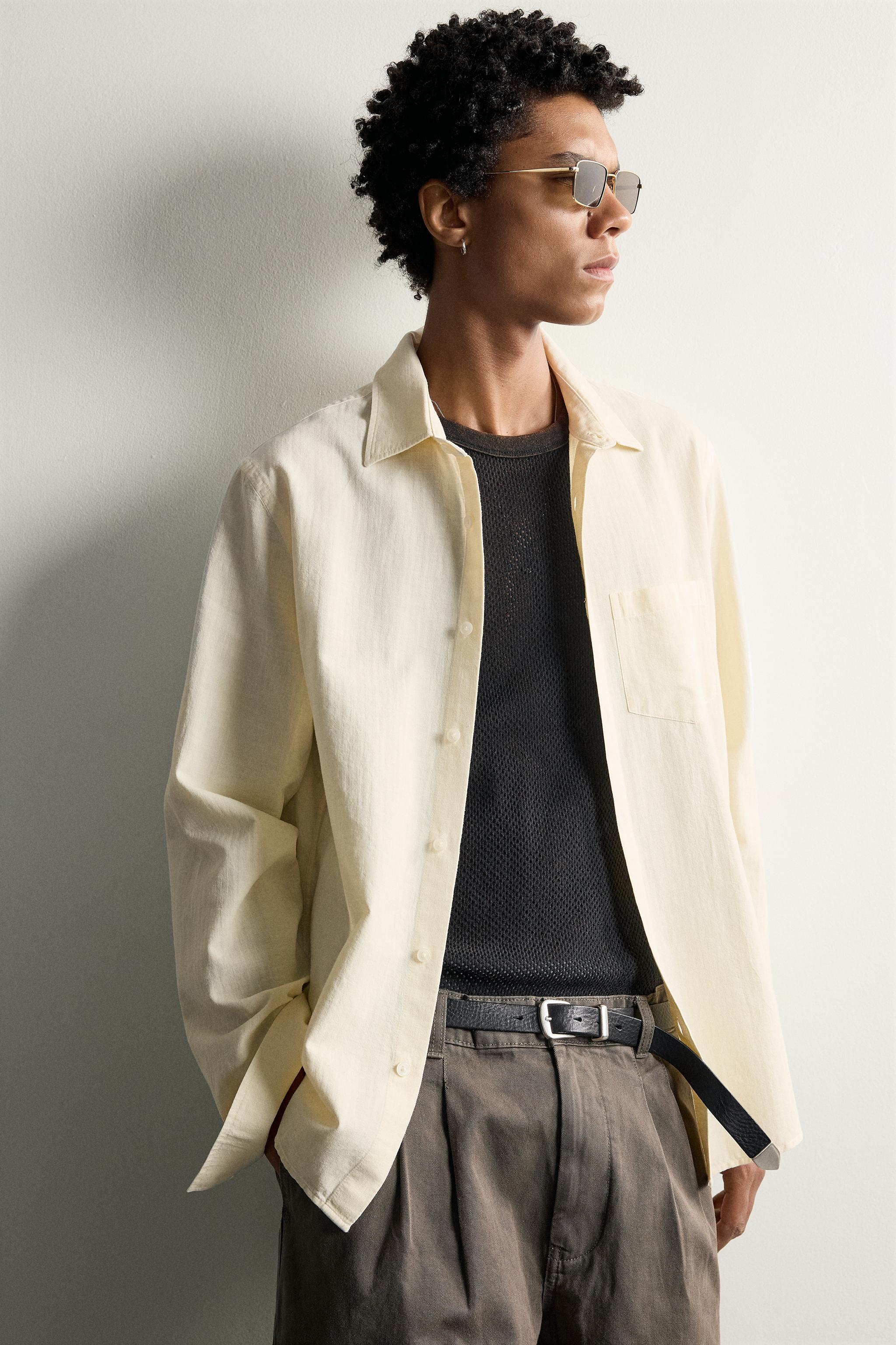 WASHED EFFECT RELAXED FIT SHIRT
