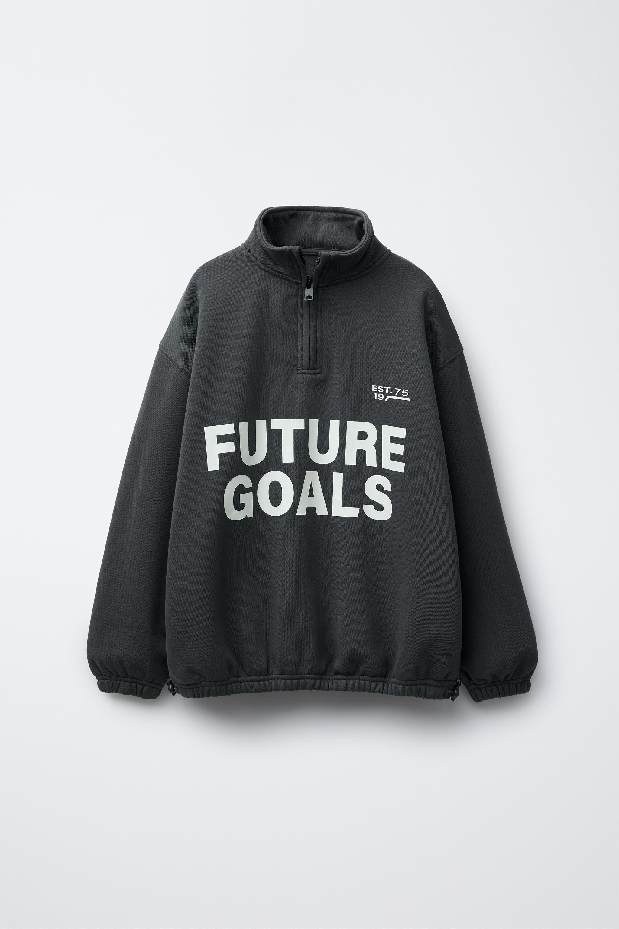 ★ZARA★ PRINTED SLOGAN SWEATSHIRT ZARA SWEATSHIRT WITH PRINTED SLOGAN Size : M Price : N70,000.