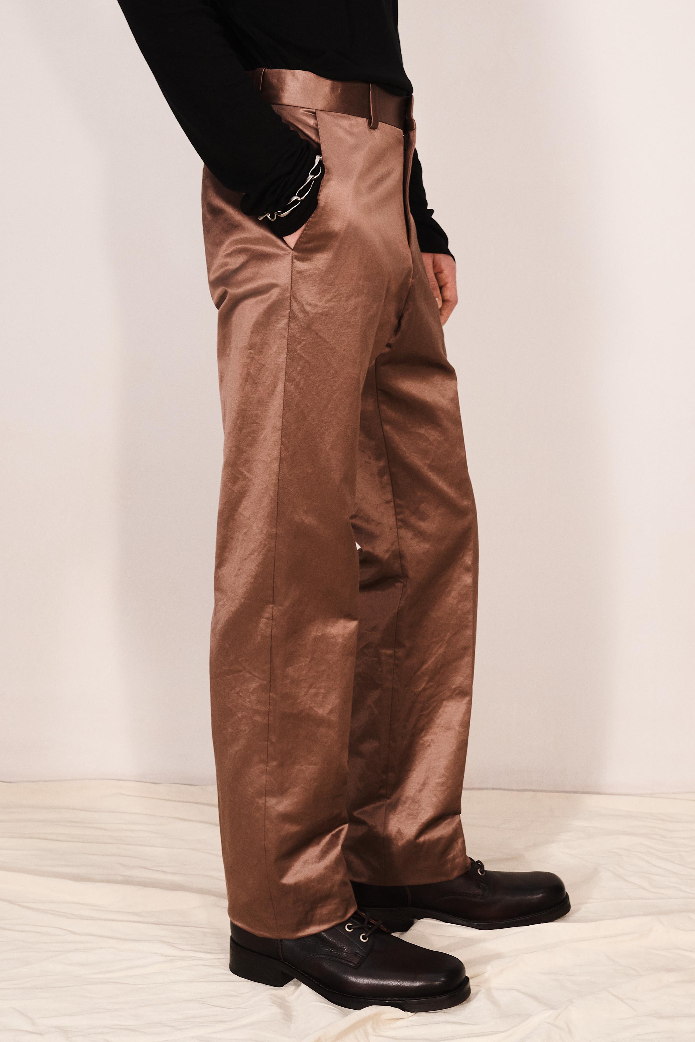 PANTALON SATINÉ STRAIGHT FIT