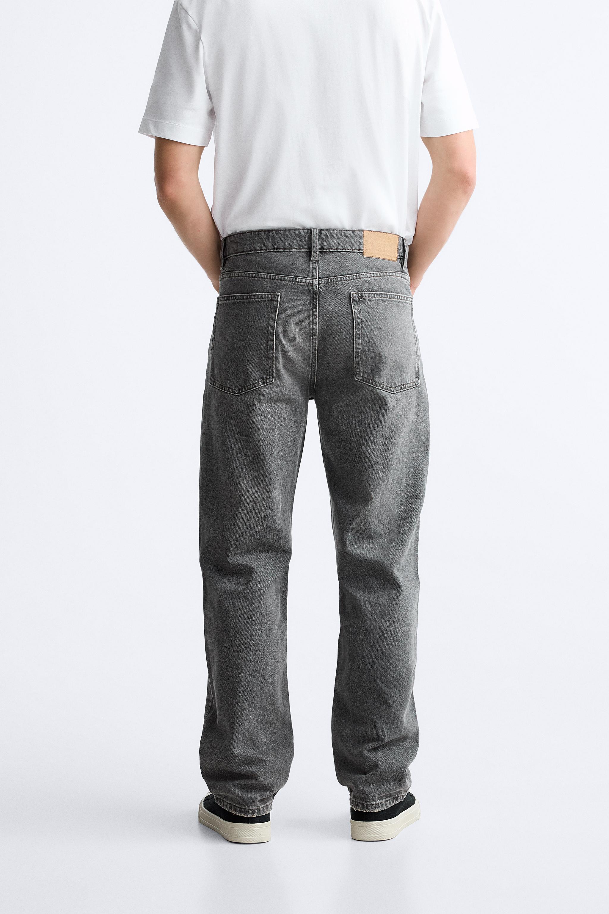 STRAIGHT FIT JEANS - Gray | ZARA United States