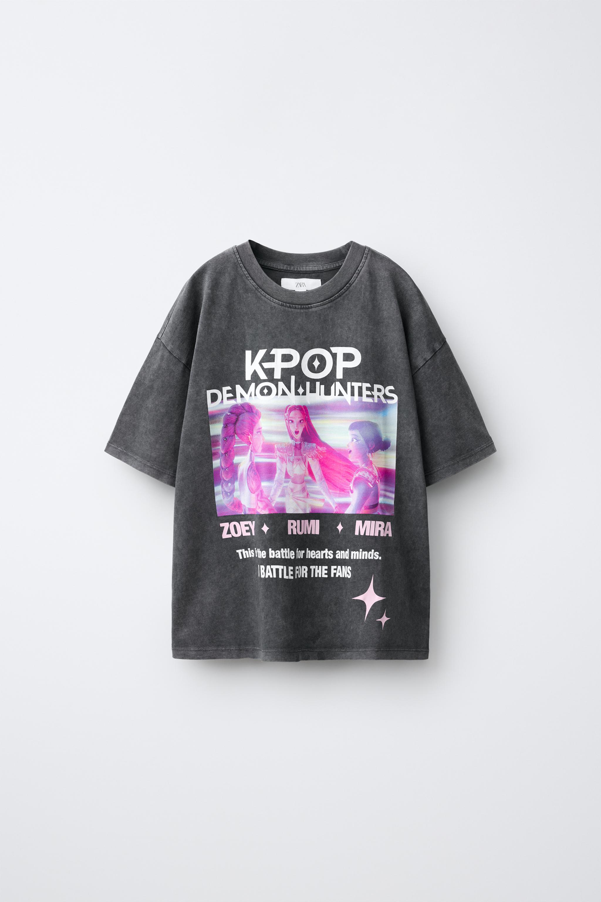KPOP DEMON HUNTERS™ NETFLIX © WASHED EFFECT T-SHIRT — Anthracite grey