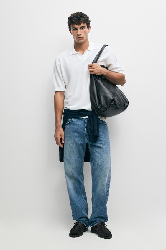 Zara 100% cotton knit polo - White - Image 0
