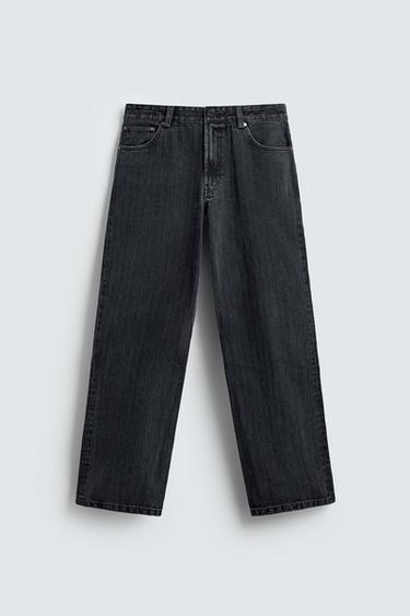 TEXTURED STRIPE JEANS - Blue by Zara - Image 6