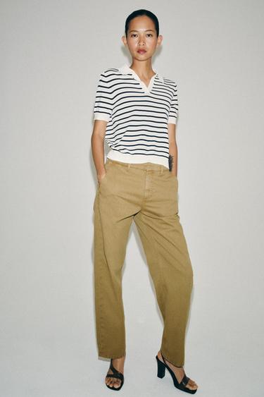 Zara ZW COLLECTION CHINO PANTS - Khaki