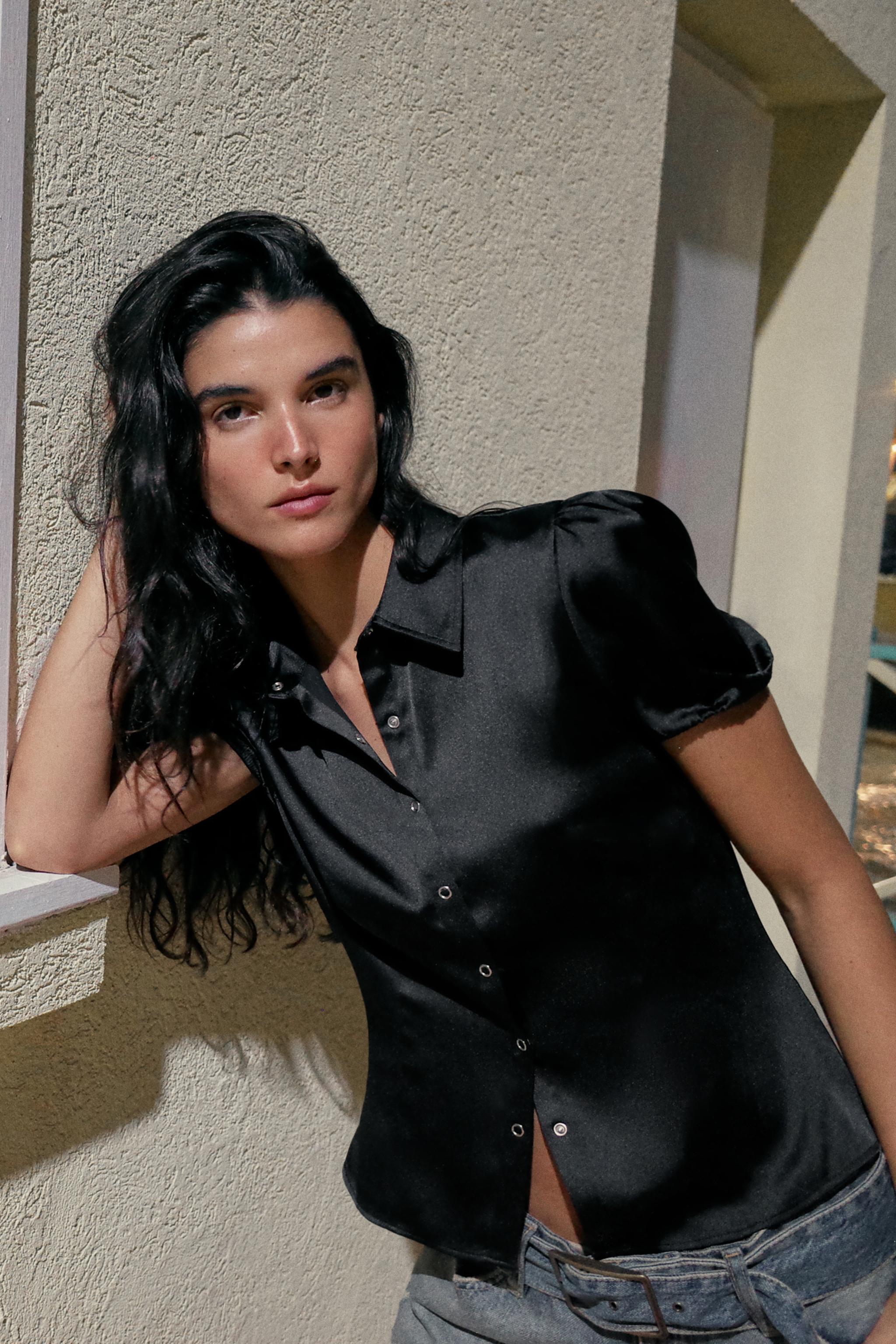 SATIN EFFECT SHIRT