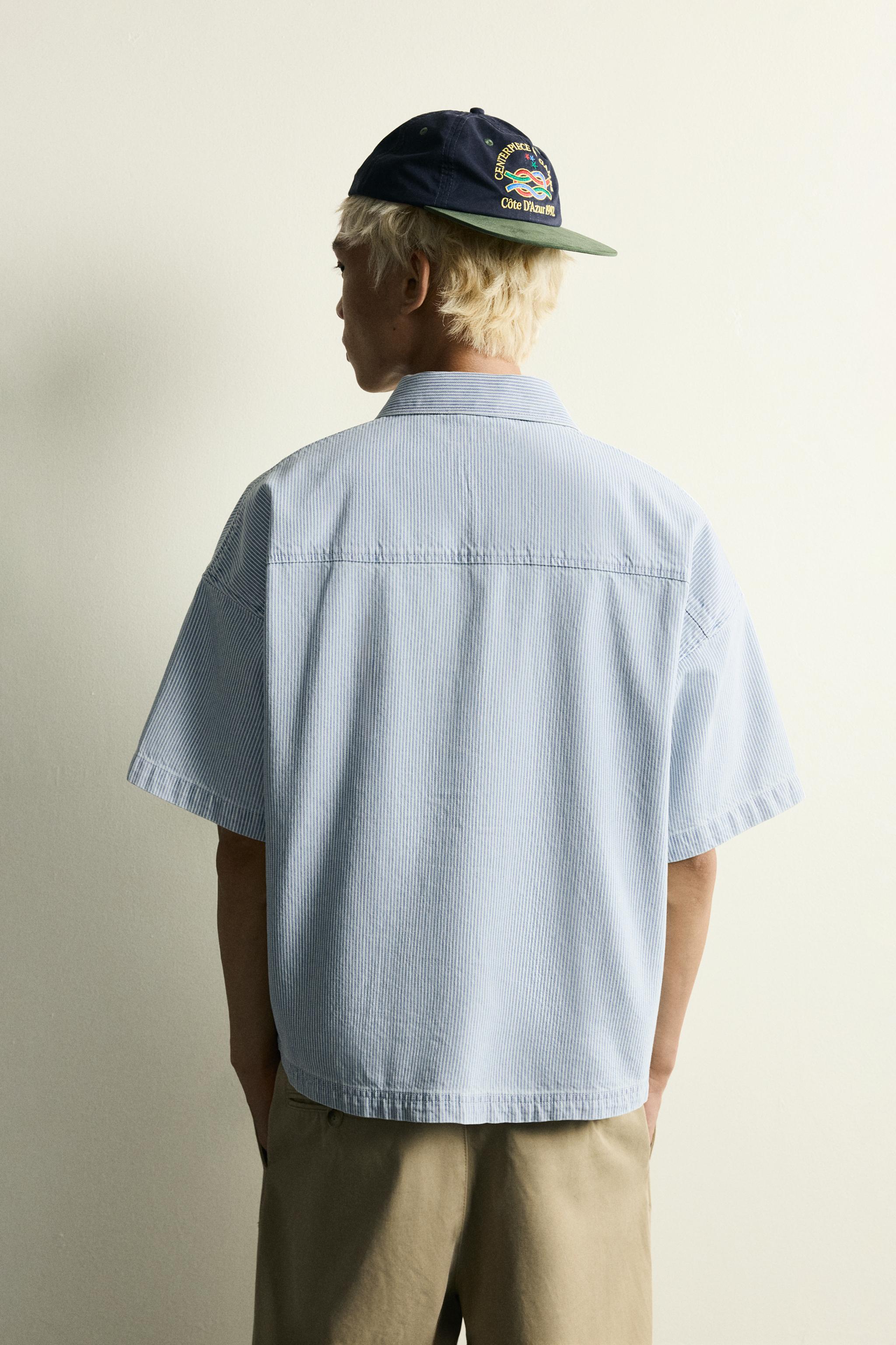 ZIP POLO SHIRT WITH POCKETS - Light blue | ZARA Canada