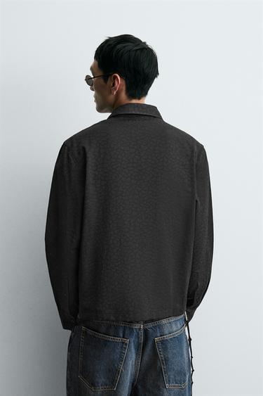 GEOMETRIC JACQUARD SHIRT - Black by Zara - Image 2