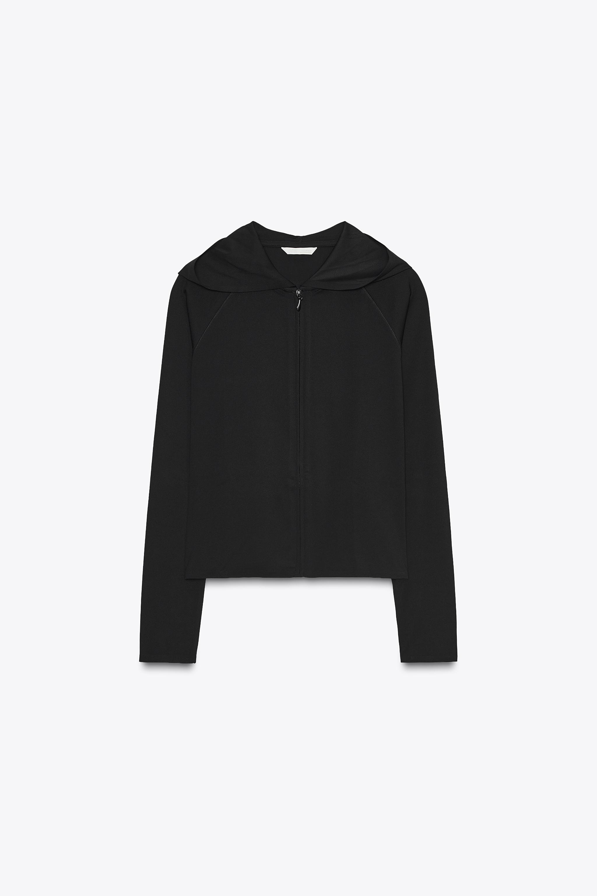 POLYAMIDE SWEATSHIRT - Black | ZARA United States