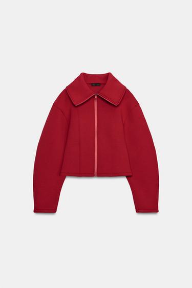 TECHNICAL VOLUMINOUS SLEEVE JACKET — Red 2