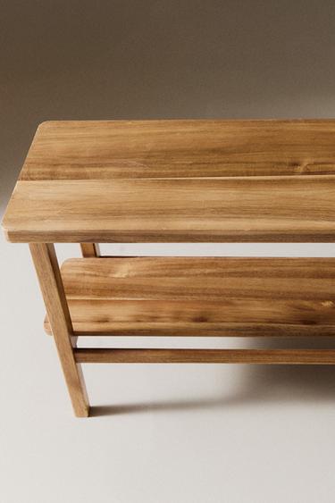 BANCO DOBLE DE ACACIA - Marrón de Zara