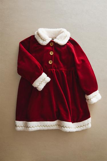 CHILDREN'S MRS. CLAUS COSTUME DRESS - Red by Zara