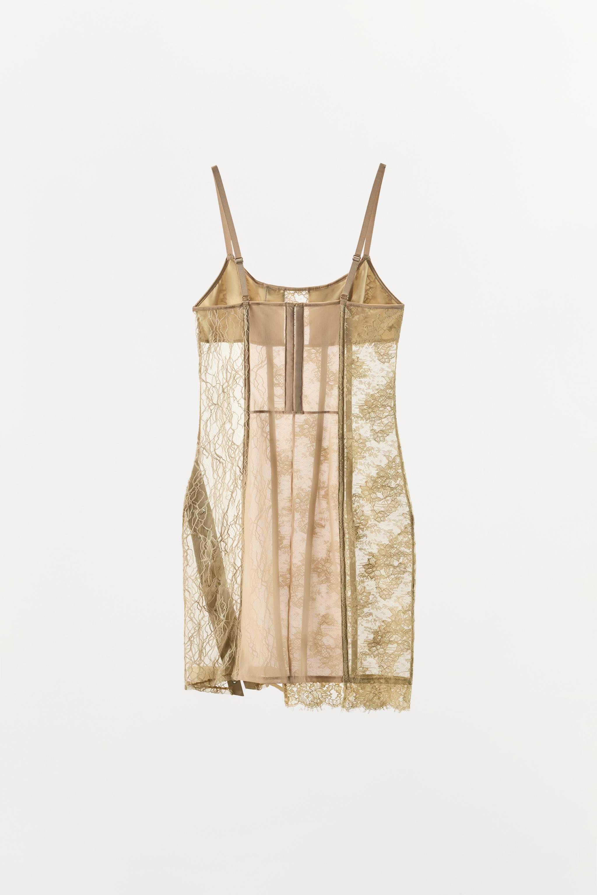 LACE CORSET DRESS WITH TIE